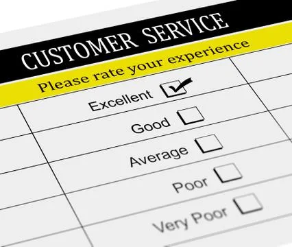 3d customer service evaluation form Stock Illustration