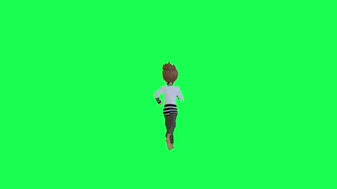 3d cute boy running fast back angle gree... | Stock Video | Pond5