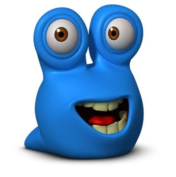 3d cute monster Stock Illustration