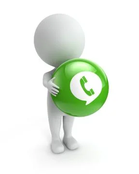 3d cute people- chat app Illustrazione stock