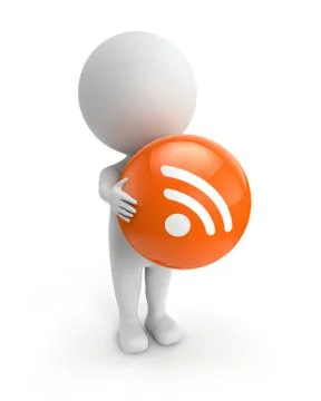 3d cute people- rss feed Stock Illustration