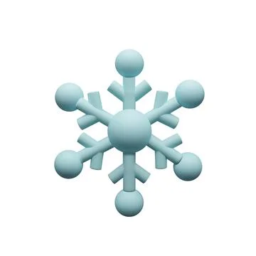 3d cute snowflake Stock Illustration