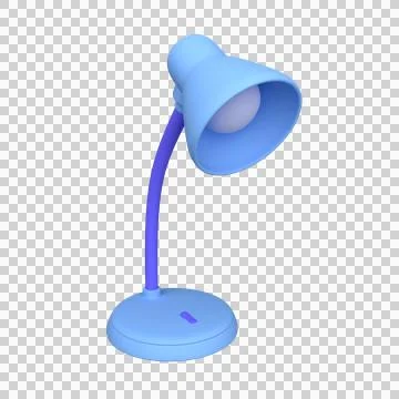 3d cute table lamp isolated on white background Stock Illustration