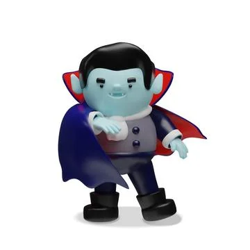 3D cute vampire Stock Illustration