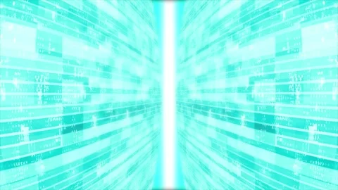 3D cyan striped box pattern moving technology 3d cyberspace Stock Footage 272438086