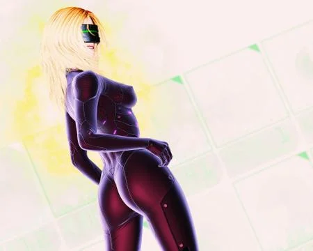 3d Cyber Agent Stock Illustration