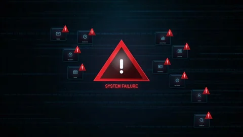 3d cyber security system failure Stock Footage 346740186
