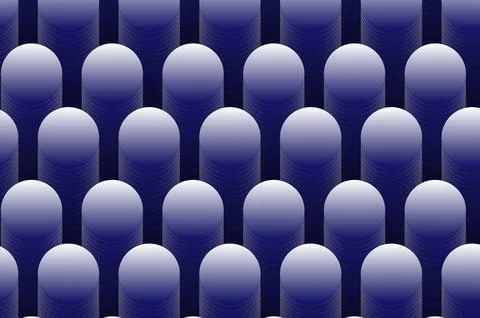 3D Cylinder Dot Pattern Blue Gradient Abstract Geometric Background 库存插图