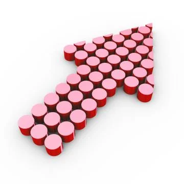 3d cylinders arrow Stock Illustration
