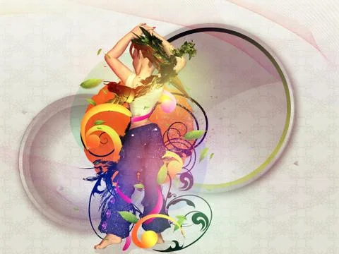 3d dancer illustration Illustrazione stock