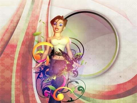 3d dancer illustration Stock Illustration