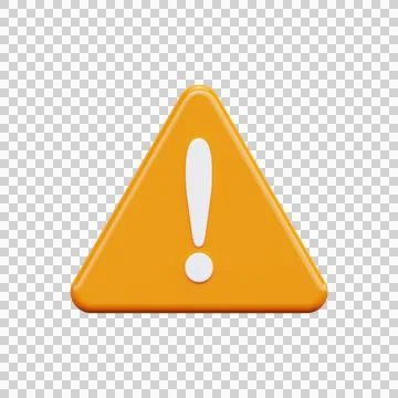 3D danger warning symbol Stock Illustration