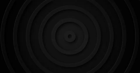 3d dark black matte background with seamless looping move circles. Video stock 142357010