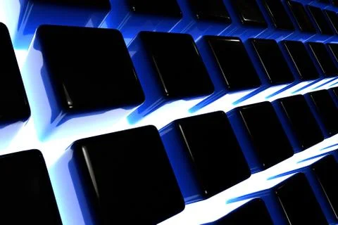 3d dark blocks. dark blue 3d blocks and light between. Stock Illustration