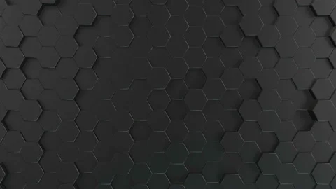 3D Dark Geometric Hexagonal Abstract Background - Animation Loop 4K Stock Footage 118259674