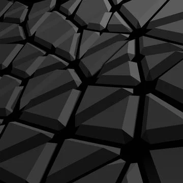 3D dark gray voronoi background. Stock Illustration