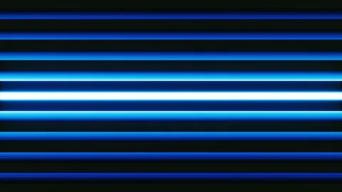 3d dark lines are slowly moving vertically, behind them a bright blue light.  Stock Footage 100431688