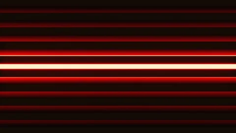 3d dark lines are slowly moving vertically, behind them a bright red light. S Video stock 100431690