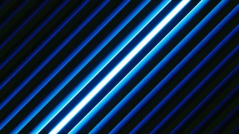3d dark lines are slowly moving vertically, behind them a bright blue light.  Video stock 100431781