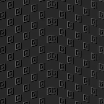 3D dark paper art Geometry Check Dot Wave Frame Stock Illustration