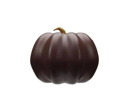 3D dark realistic pumpkin Stock Illustration