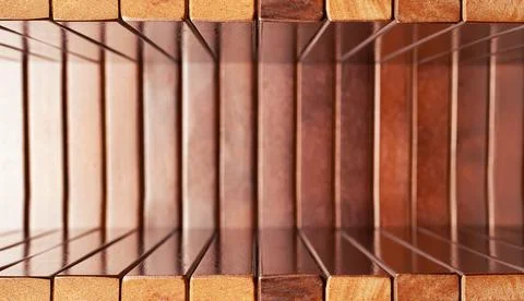 3D dark wood table studio background textured for product display with copy s Foto stock