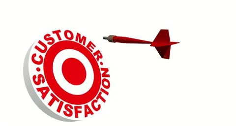 3d Dart Hitting Customer Satisfaction Bullseye Stock Footage 22275371