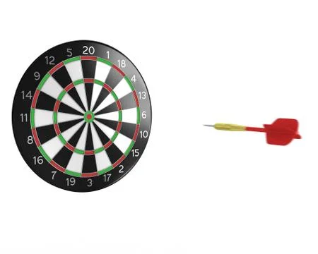 3D darts flying Stock Illustration