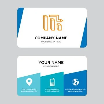 3d data analytics bars business card design template Illustrazione stock