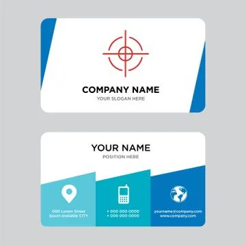 3d data analytics business card design template Stock Illustration