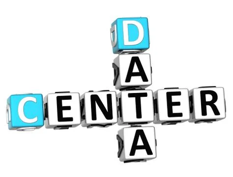 3d data center crossword 스톡 일러스트