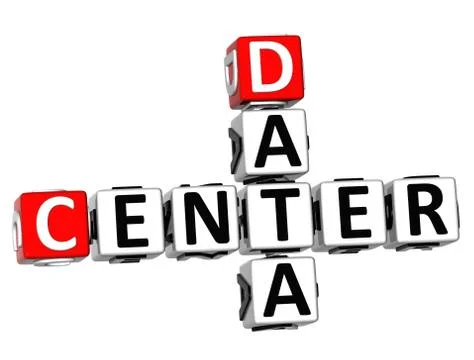 3d data center crossword 库存插图