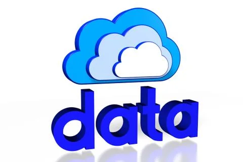 3D data / cloud computing concept Stock Illustration