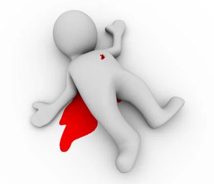 3d dead person Stock Illustration