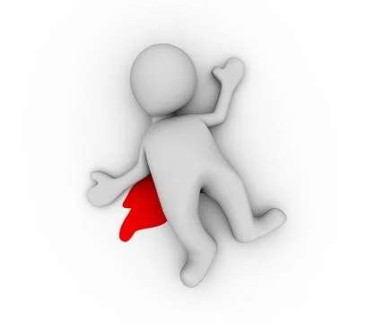 3d dead person Stock Illustration