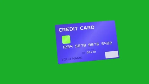 3D Debit ATM Card Animation | Modern Banking Concept on Green Screen 4K Stock Footage 329563605