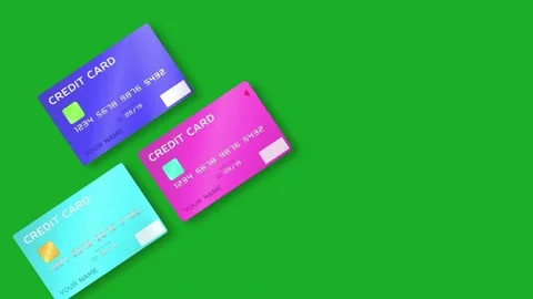 3D Debit ATM Card Animation | Modern Banking Concept on Green Screen 4K Stock Footage 329563622