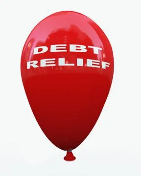 3d debt relief balloon Stock Illustration