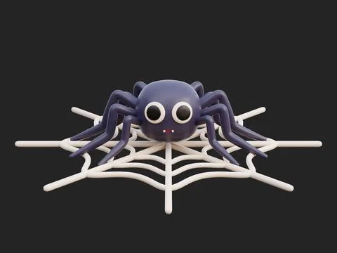 3d decorative elements for Halloween, trick or treat, october holiday, cart.. Stock Illustration