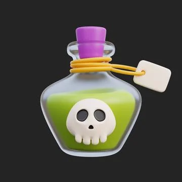 3d decorative elements for Halloween, trick or treat, october holiday, cart.. Illustrazione stock