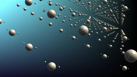 3D deep blue background marble spheres Stock Footage 261731056