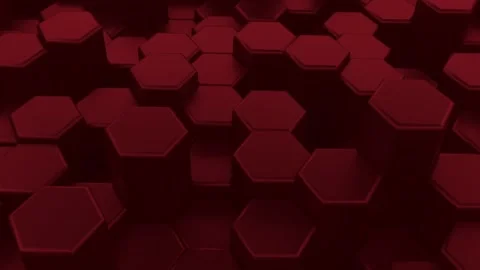 3d Deep Red Hexagon Background Stock Footage 207468106