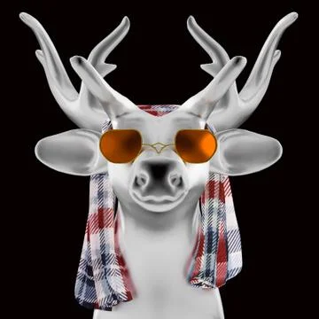 3d deer. Stock Illustration