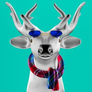 3d deer. Stock Illustration