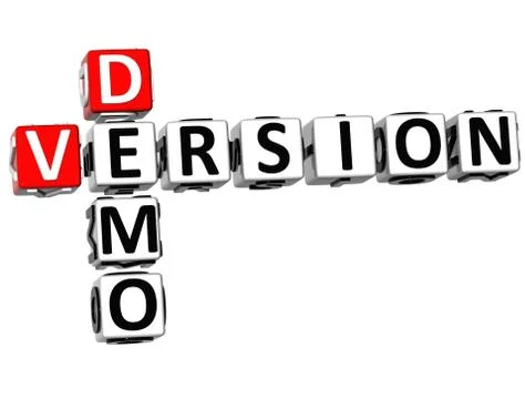 3d demo version crossword 스톡 일러스트