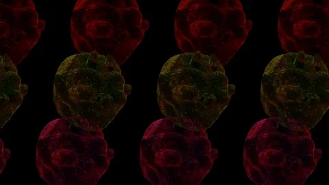 3D Demon Heads Stock Footage 128837846