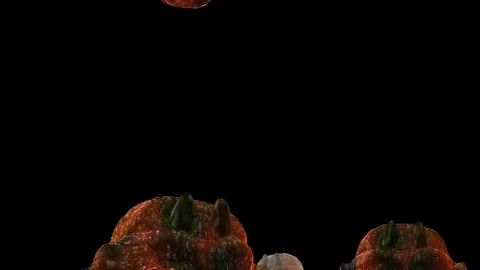 3D Demon Heads Stock Footage 128837901