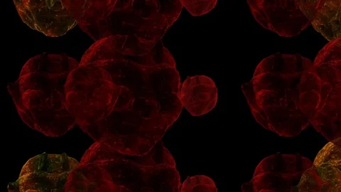 3D Demon Heads Stock Footage 128837926