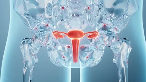 3D Demonstration of the Female Reproductive System Video stock 337400830