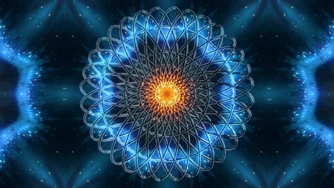 3D Dense Torus Mandala Fractal Loop - Sacred Geometry VJ 4K60 Stock Footage 333386140
